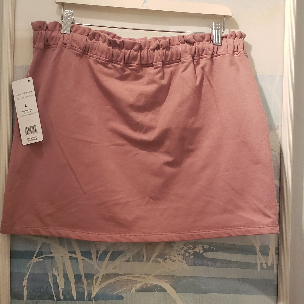 NWT Harmony Balance Organic Cotton  Pink Skirt   With Pockets Sz L - Picture 2 of 5